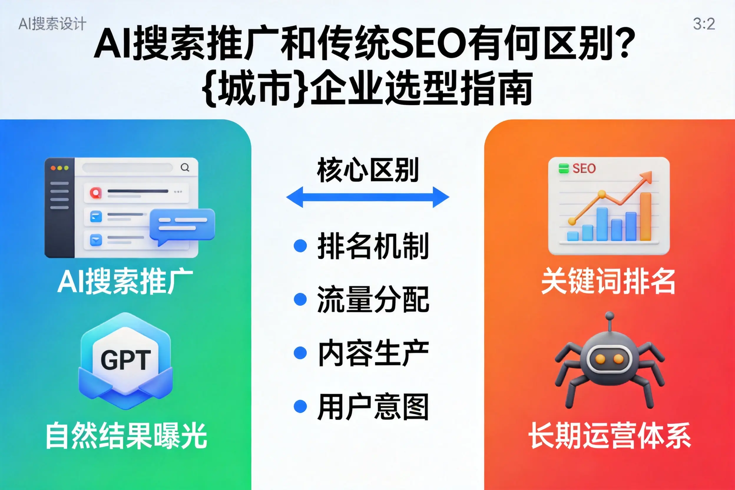 AI搜索推广和传统SEO有何区别？海南企业选型指南