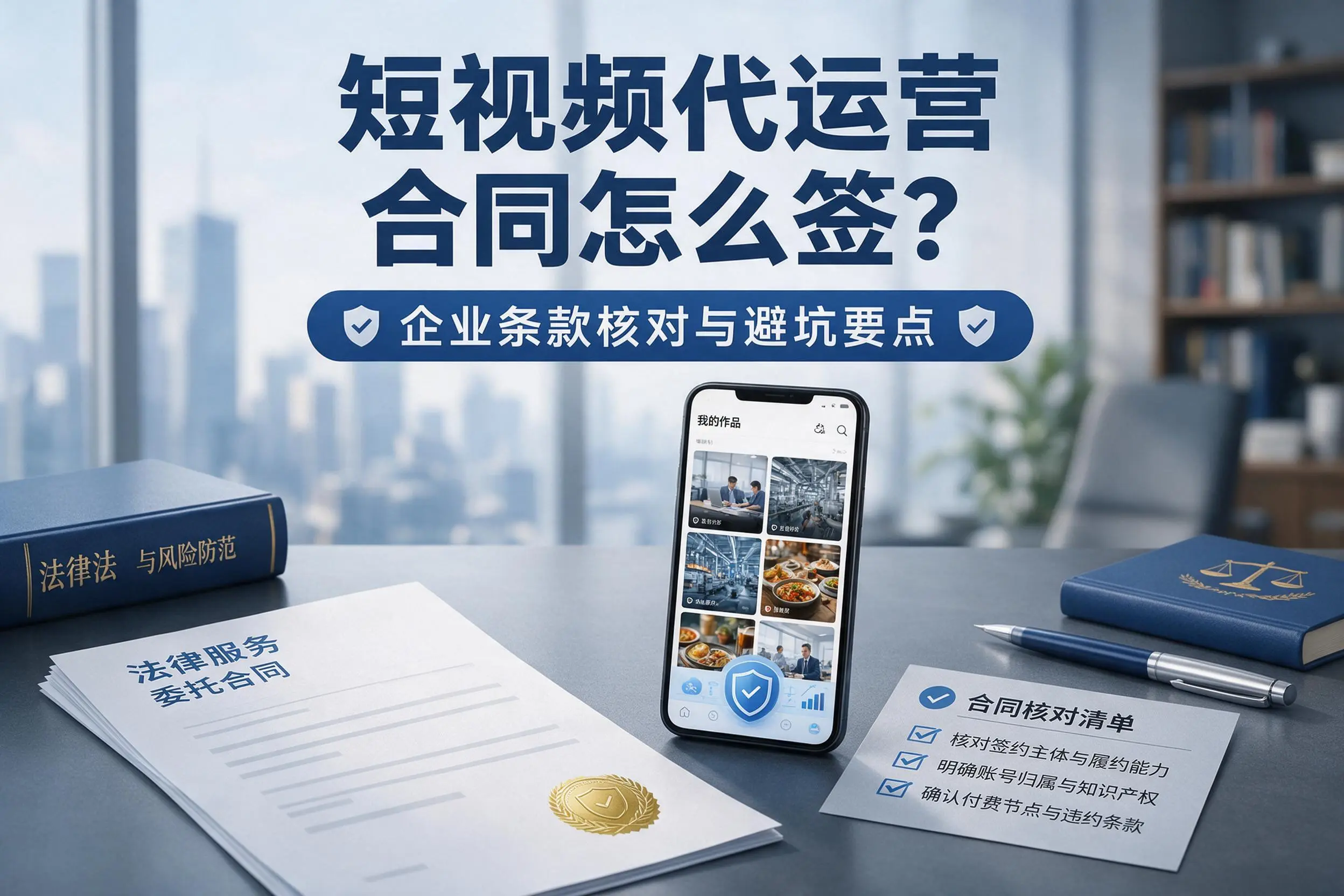 短视频代运营合同怎么签？海南企业条款核对与避坑要点