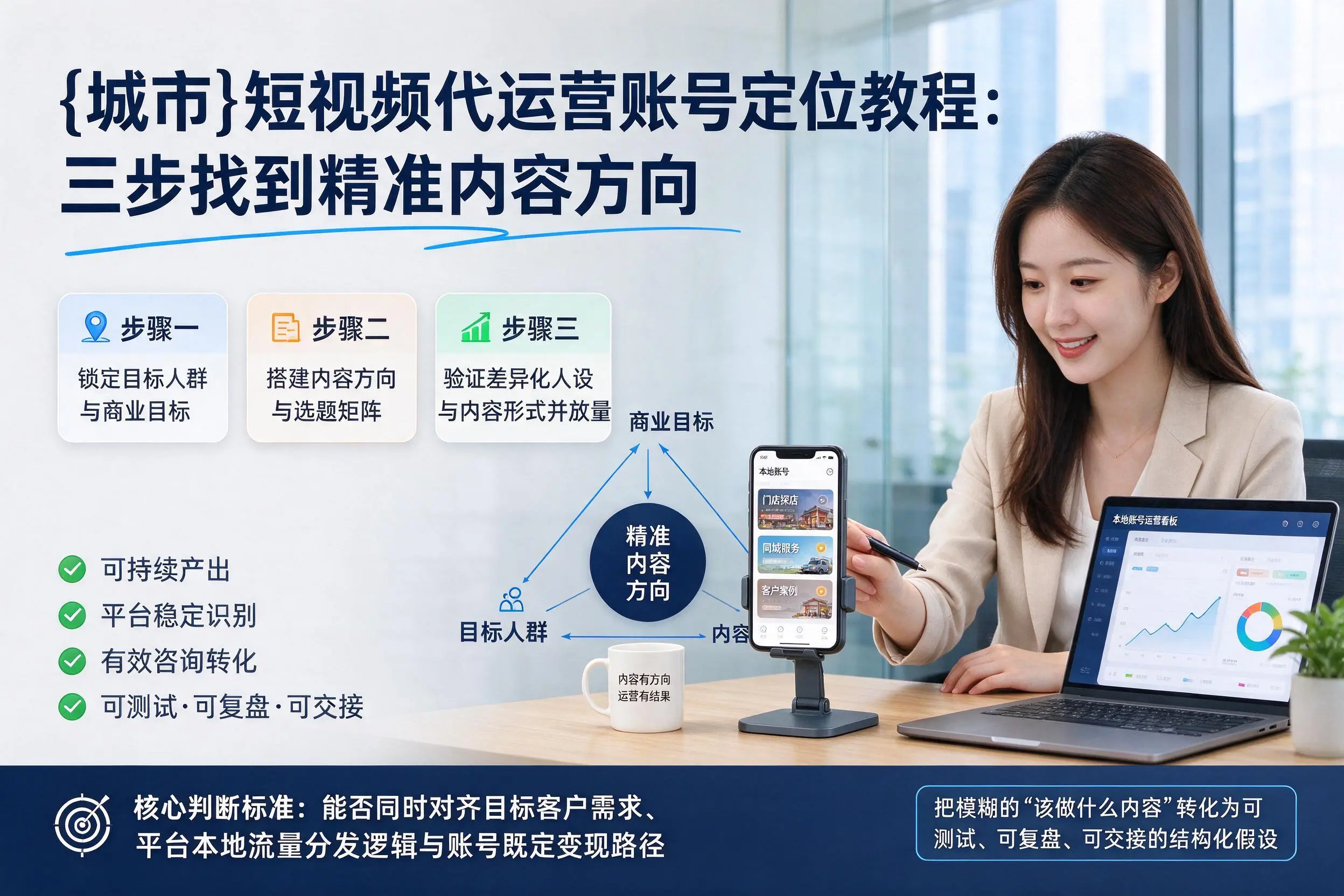 海南短视频代运营账号定位教程：三步找到精准内容方向