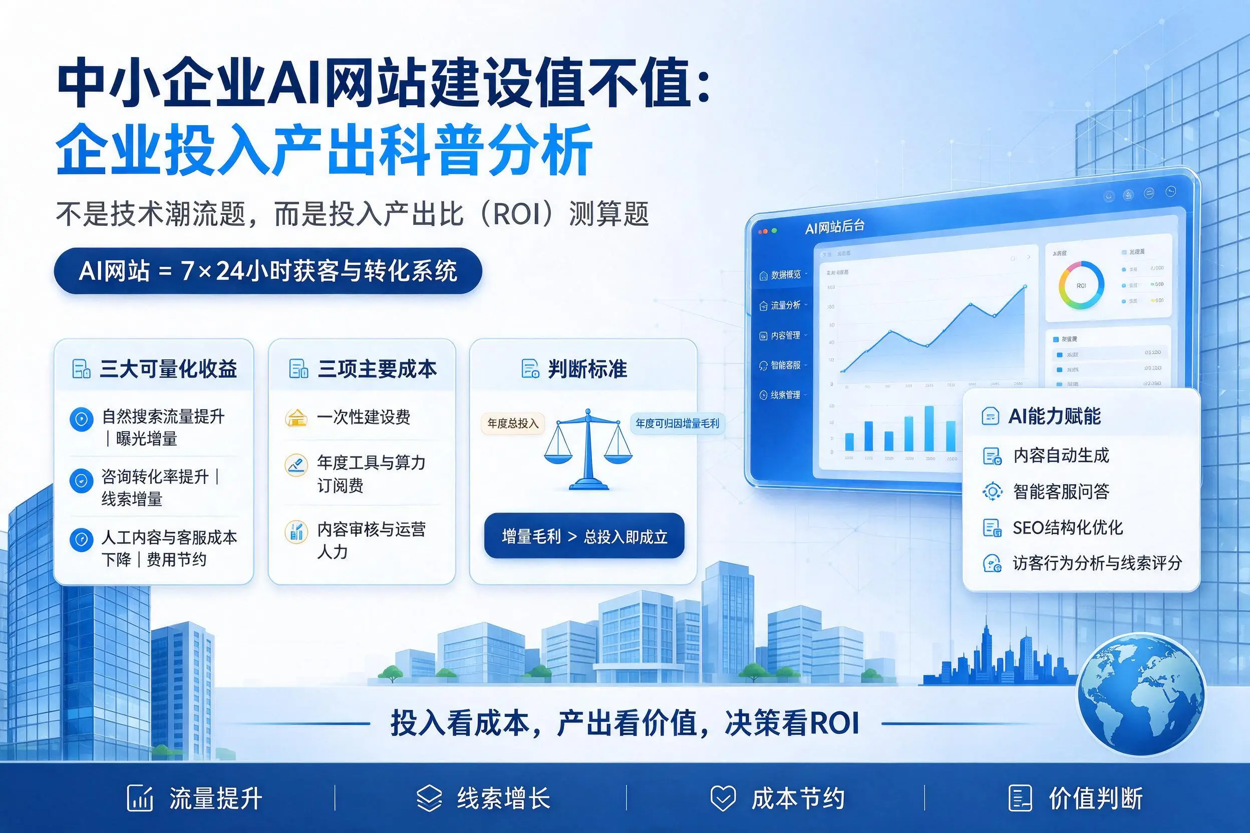 中小企业AI网站建设值不值:海南企业投入产出科普分析