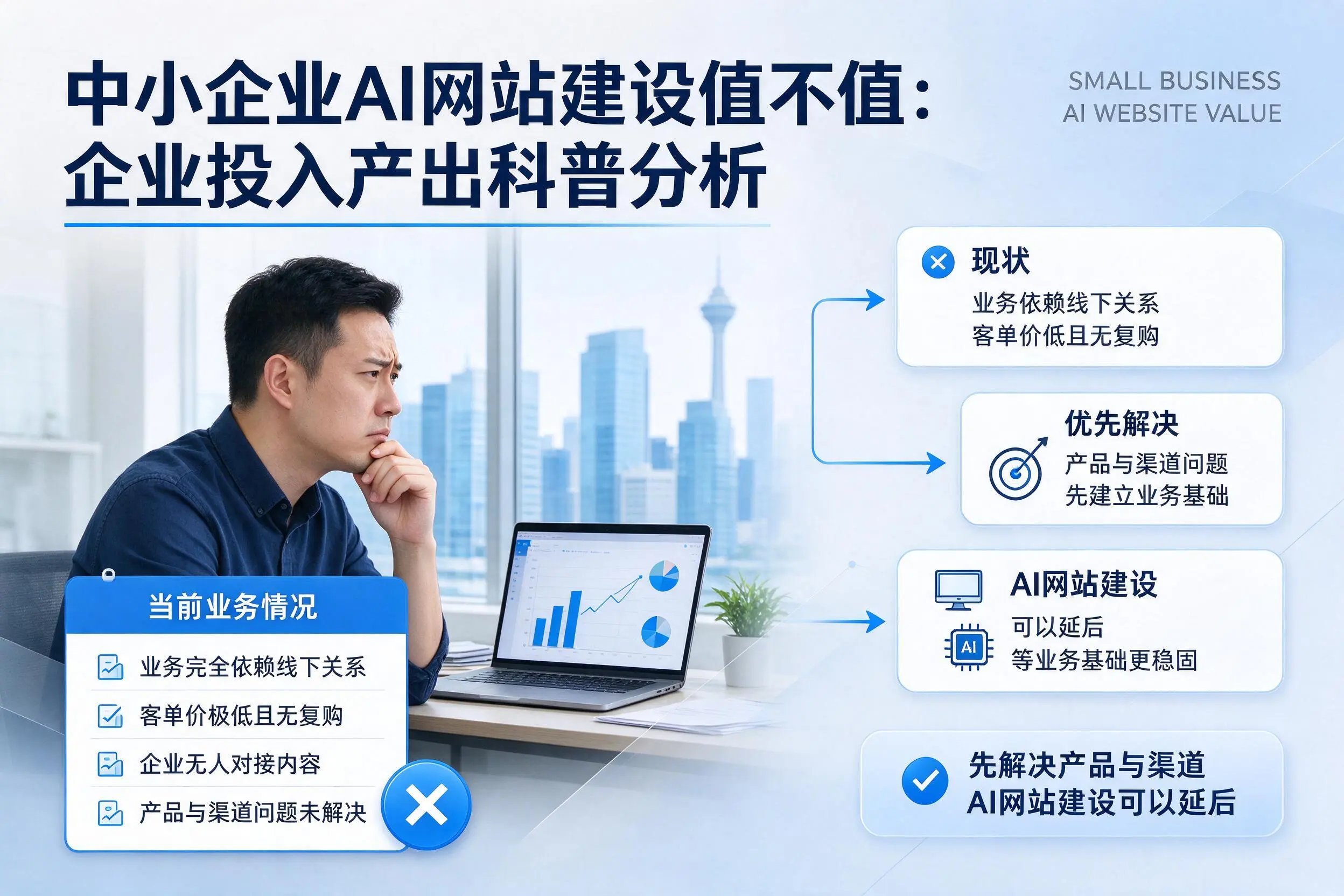 中小企业AI网站建设值不值:海南企业投入产出科普分析