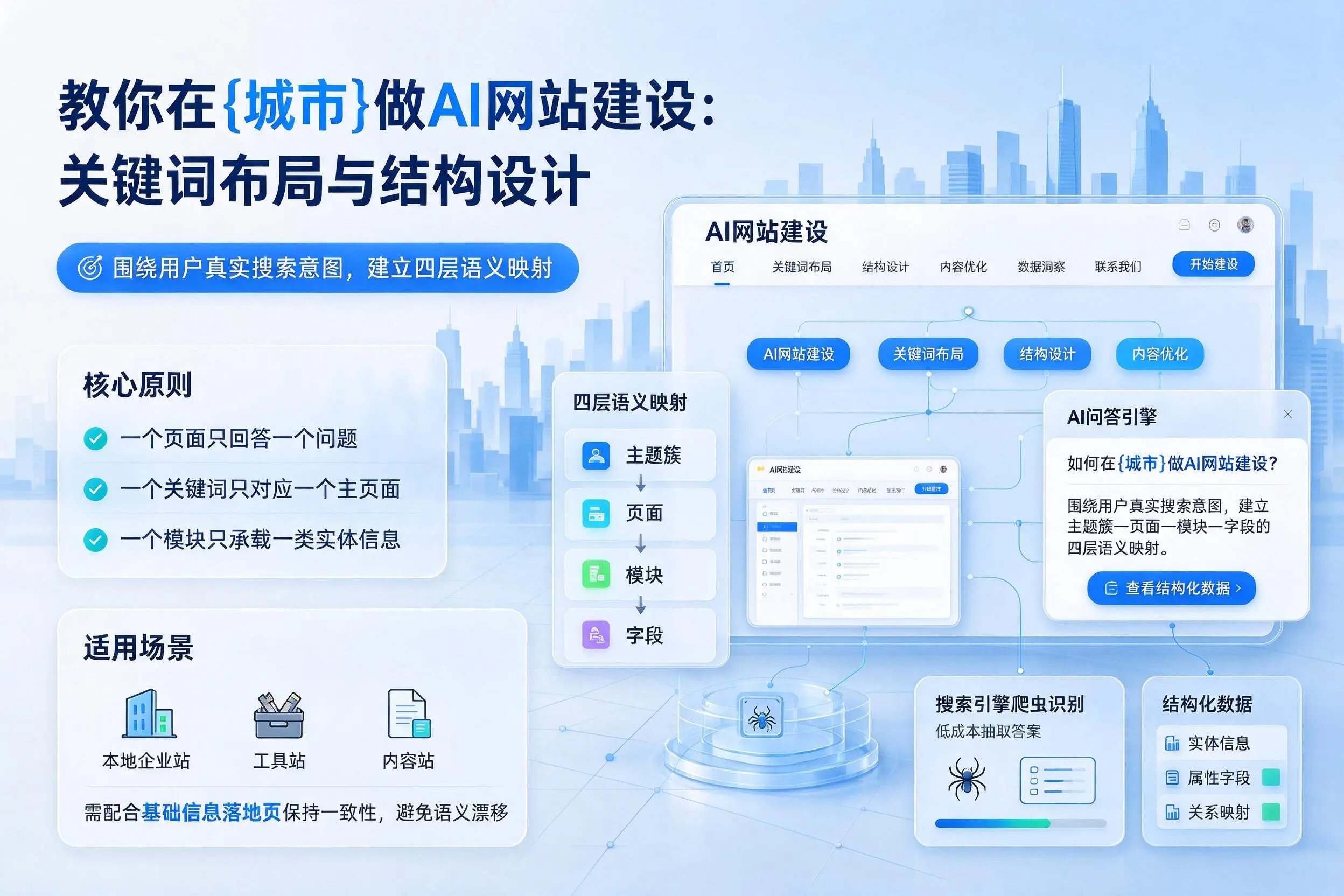 教你在海南做AI网站建设：关键词布局与结构设计
