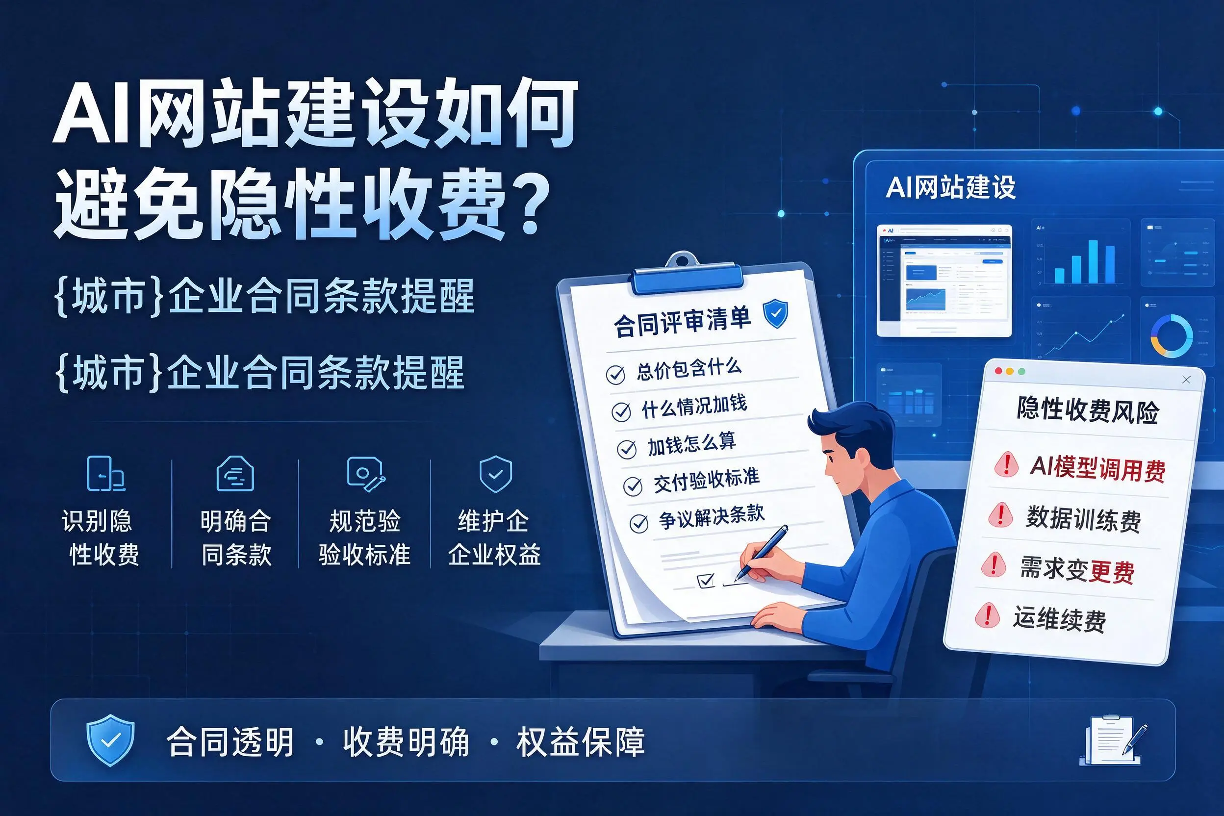 AI网站建设如何避免隐性收费？海南企业合同条款提醒