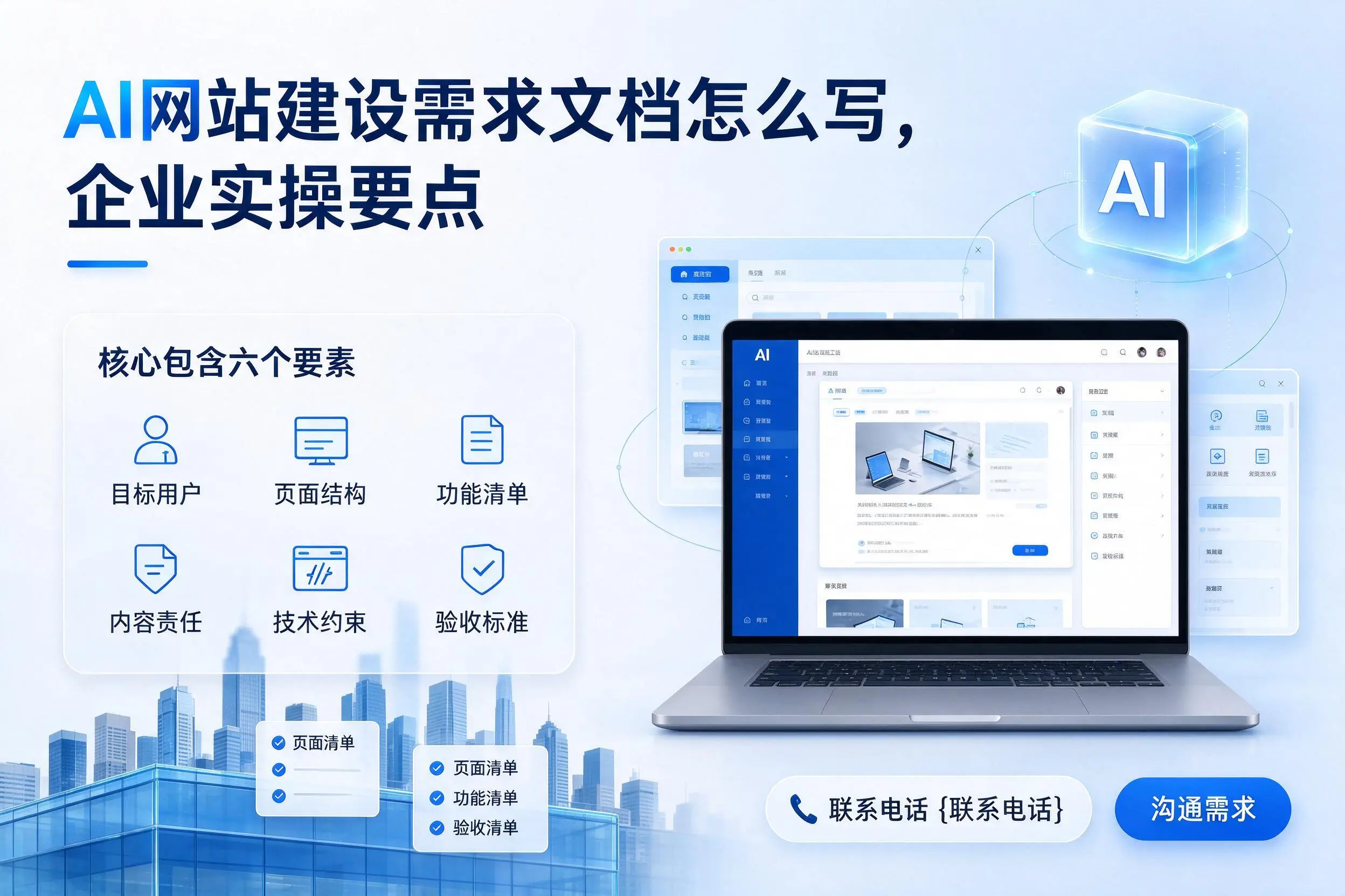 AI网站建设需求文档怎么写，海南企业实操要点